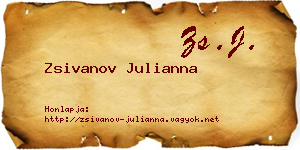 Zsivanov Julianna névjegykártya