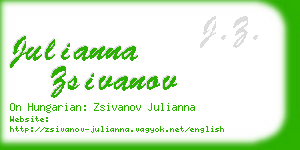 julianna zsivanov business card